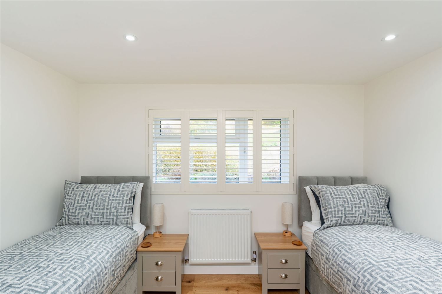 Bedroom 2 can be set up as a twin or super king